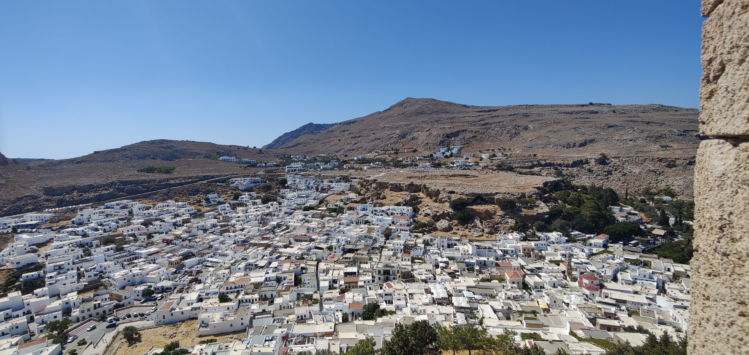 lindos view from the acropolis lindos view from the acropolis scaled