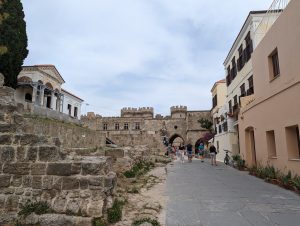 rhodes old town walkway